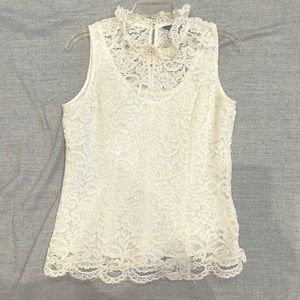 White lace shell top by White House Black Market